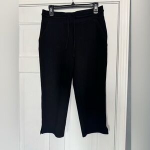 Black Cropped Jogger Pants